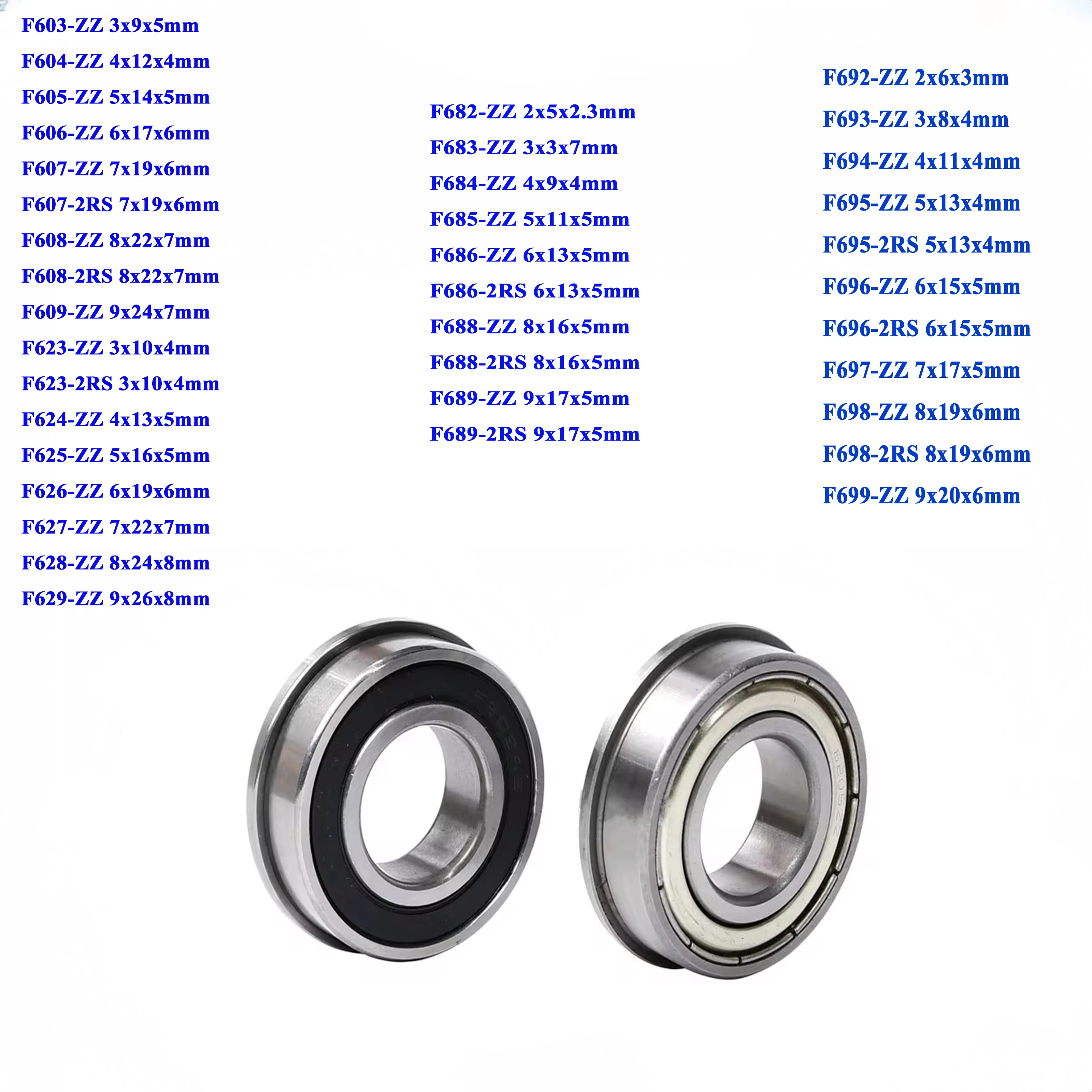 10PC F623 F604 F605 F608 F624 F625 F626 F686 F688 F689 F695 F696 F698 ...