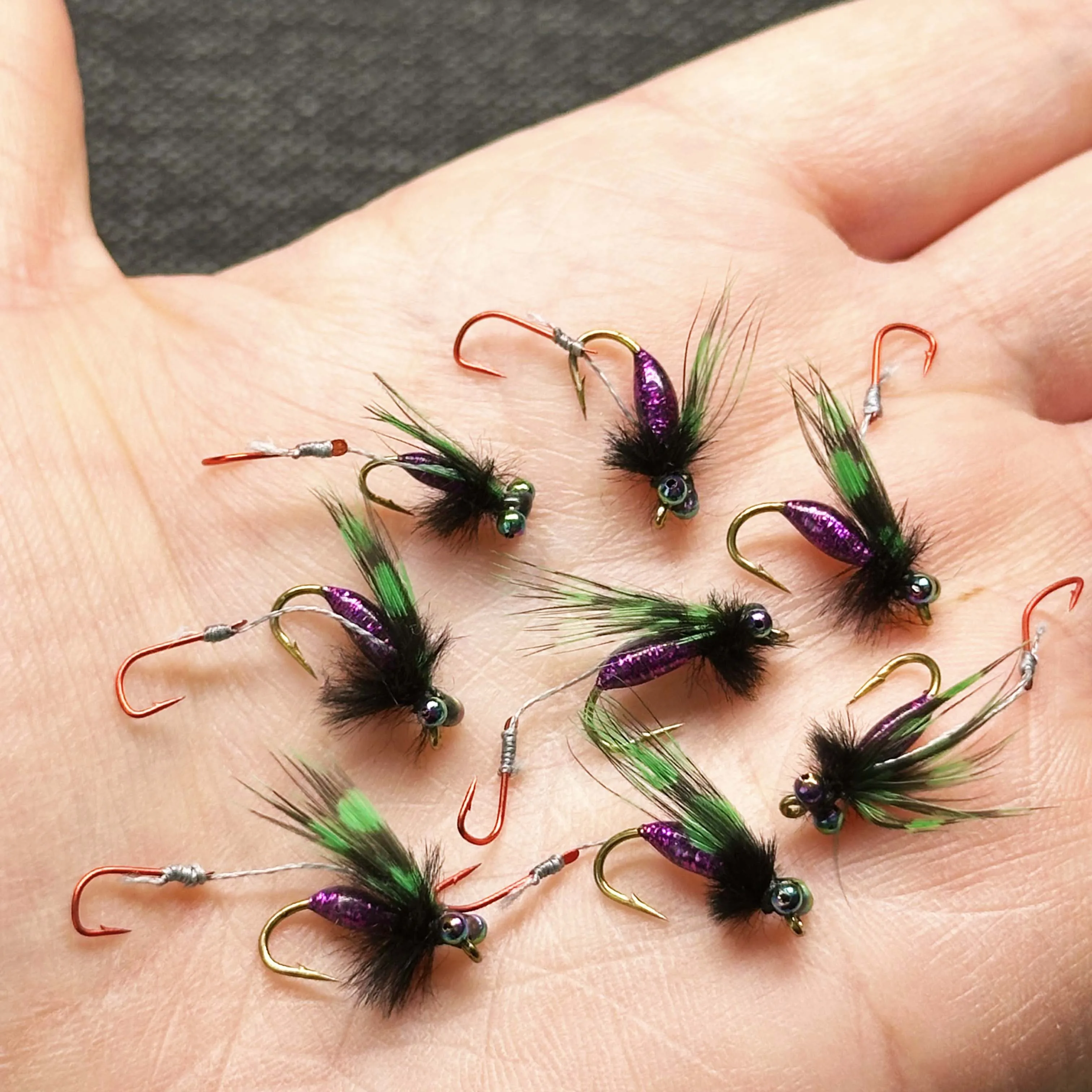 5Pcs Fly Fishing Wet Flies Double Hook Bionics Mosquito Flies