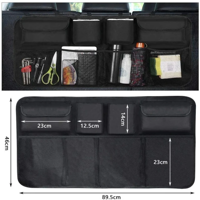 Sac de rangement en cuir pour siège arrière de voiture, sac de rangement de  haute capacité pour Automobile, organisateur de coffre de voiture à usages  multiples - AliExpress