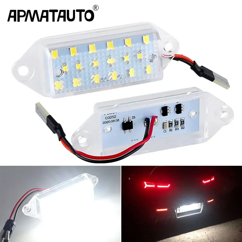 2PCS Canbus LED Car Number License Plate Light White for