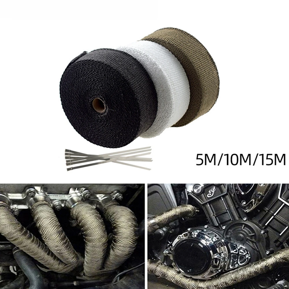 Racing JDM Motorcycle Exhaust Thermal Exhaust Tape Header Heat Wrap Resistant Downpipe For Motorcycle Car Accessories