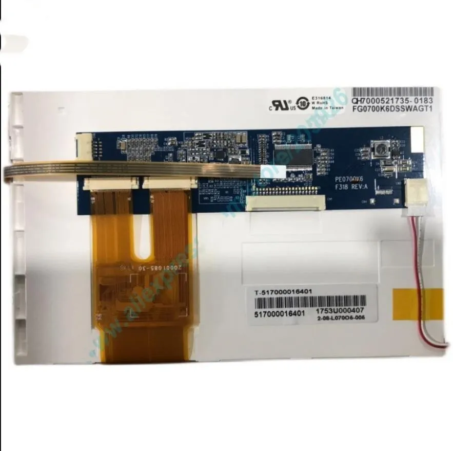 

7" Inch 800*480 FG0700K6DSSWAGT1 WLED TFT-LCD Display with 4 wire Touch Panel
