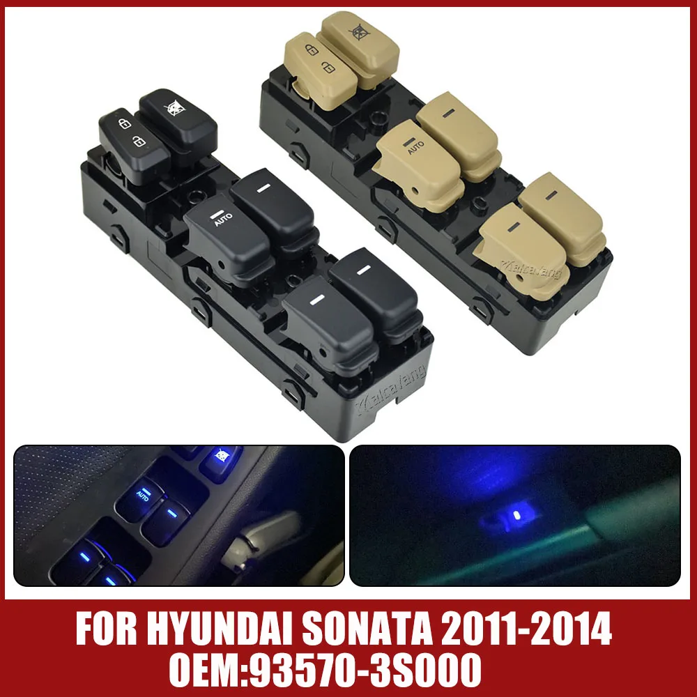Electric Power Window Master Control Switch Button Console 93570-3S000 93570-3S000RY For Hyundai Sonata 2011 2012 2013 2014