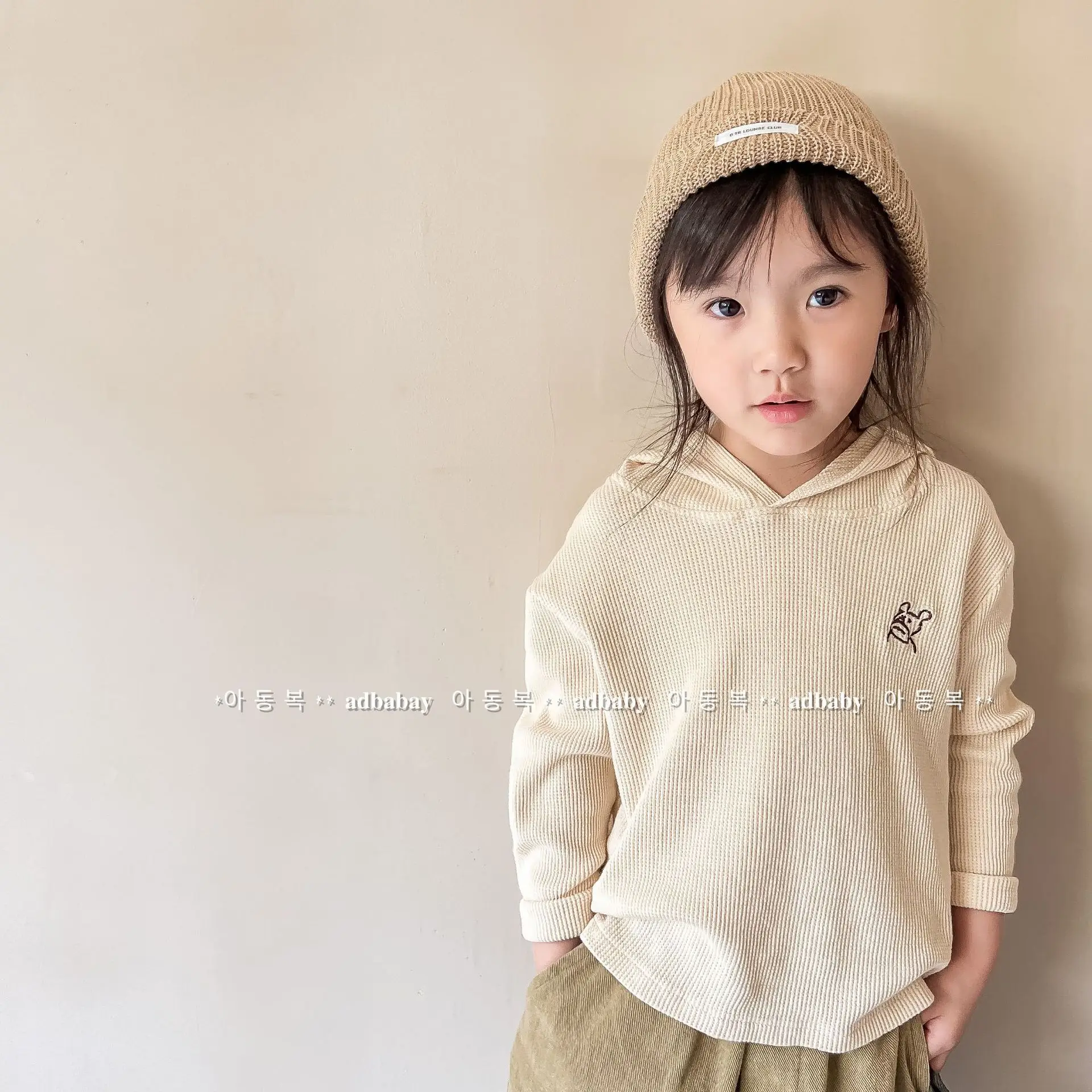 

2022 Autumn New Children Casual Hoodie Fashion Bear Print Girls Cotton Bottoming Shirts Baby Boy Hooded Tops Kids Clothes
