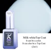 KODIES GEL Milky White Top Coat UV Gel Nail Polish Translucent Jelly Gel Finish No Sticky Brillant Semi Permanent Vernis Topcoat 3