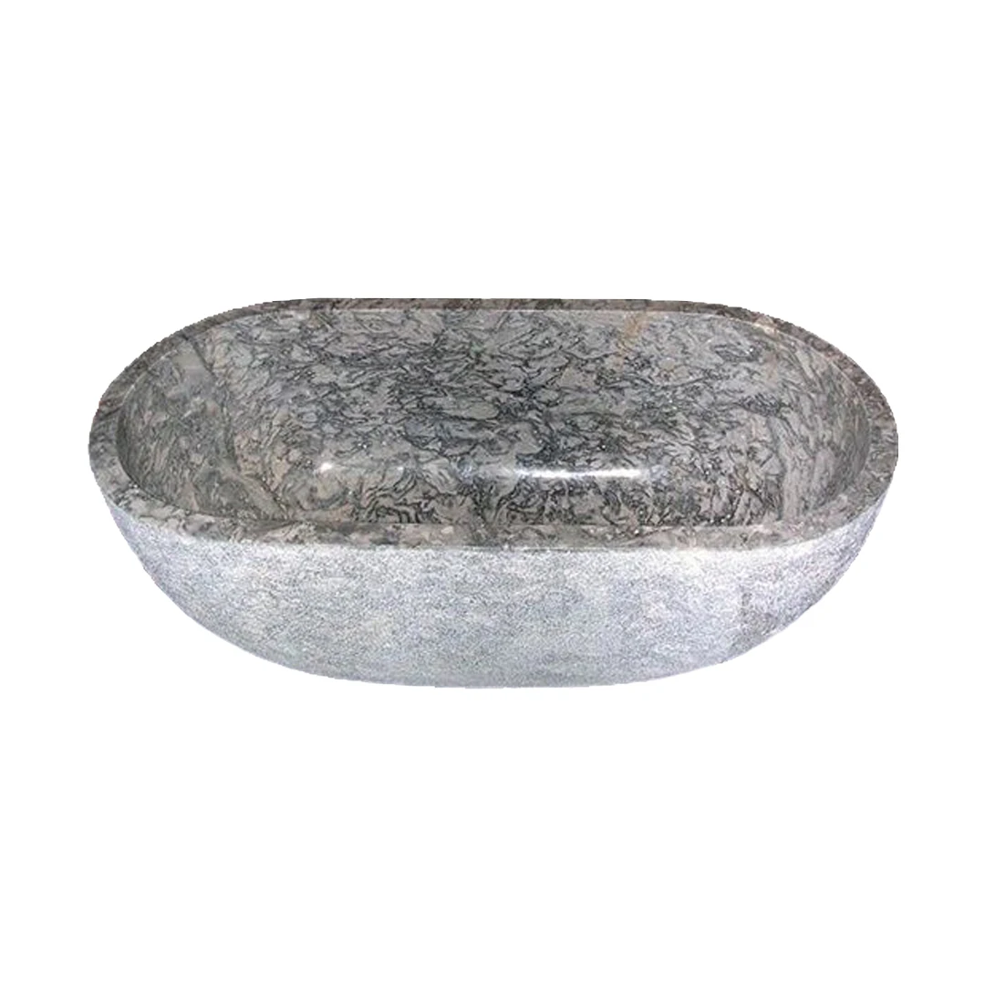 Large Modern Freestanding Solid Green Marble Natural Stone Bathtub With Drainer Square Soaking Tub Bathroom Hotel Use