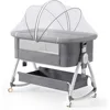 Baby Bassinet 4-in-1 Convertible Bedside Crib, with Mosquito Net & Rocking Mode | 6 Adjustable Heights, Breathable Mesh 1