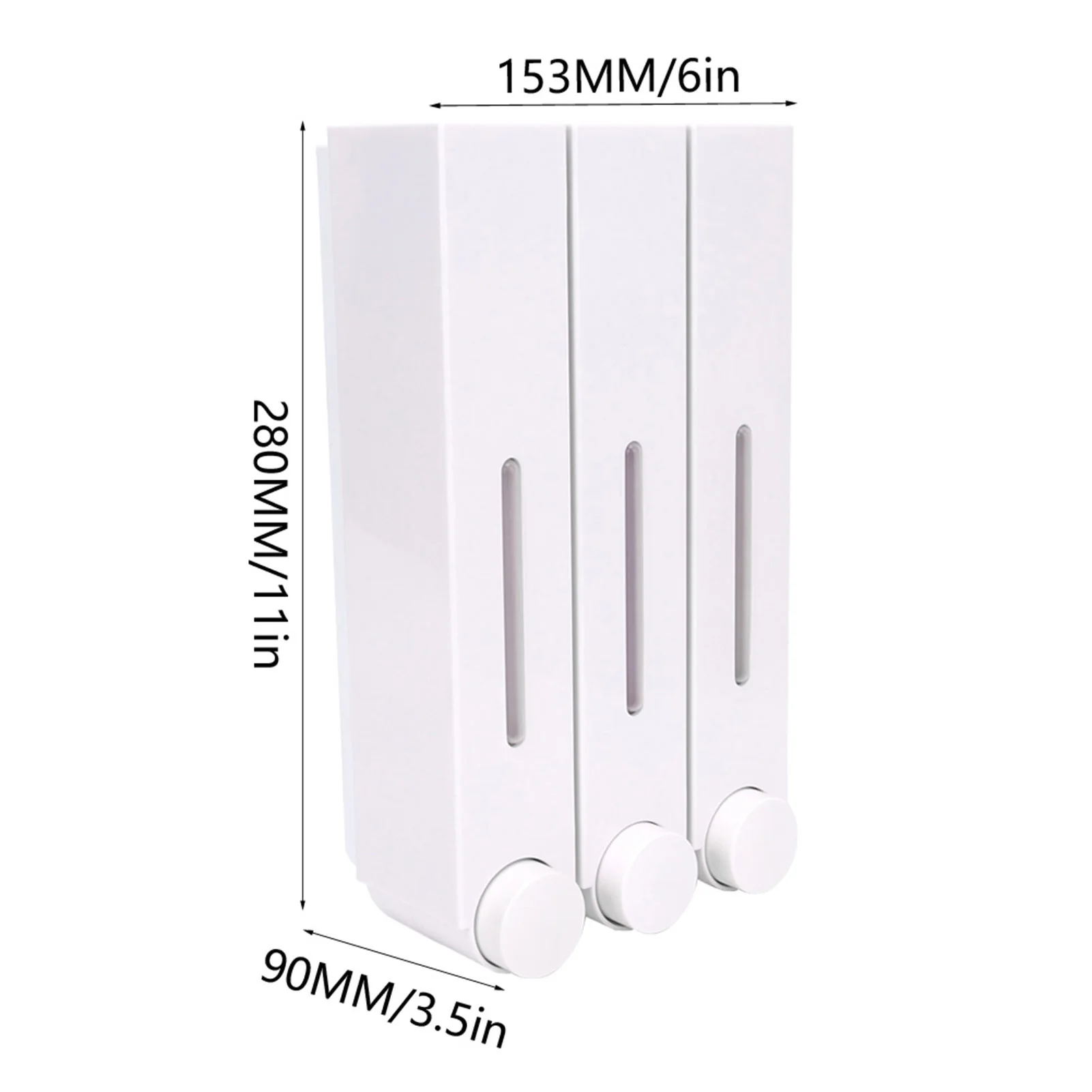 Triple 420ML Soap Dispenser Wall-mount Shower Bath Shampoo Lotion Dispenser Liquid Soap Container Hotel Bathroom Accessories