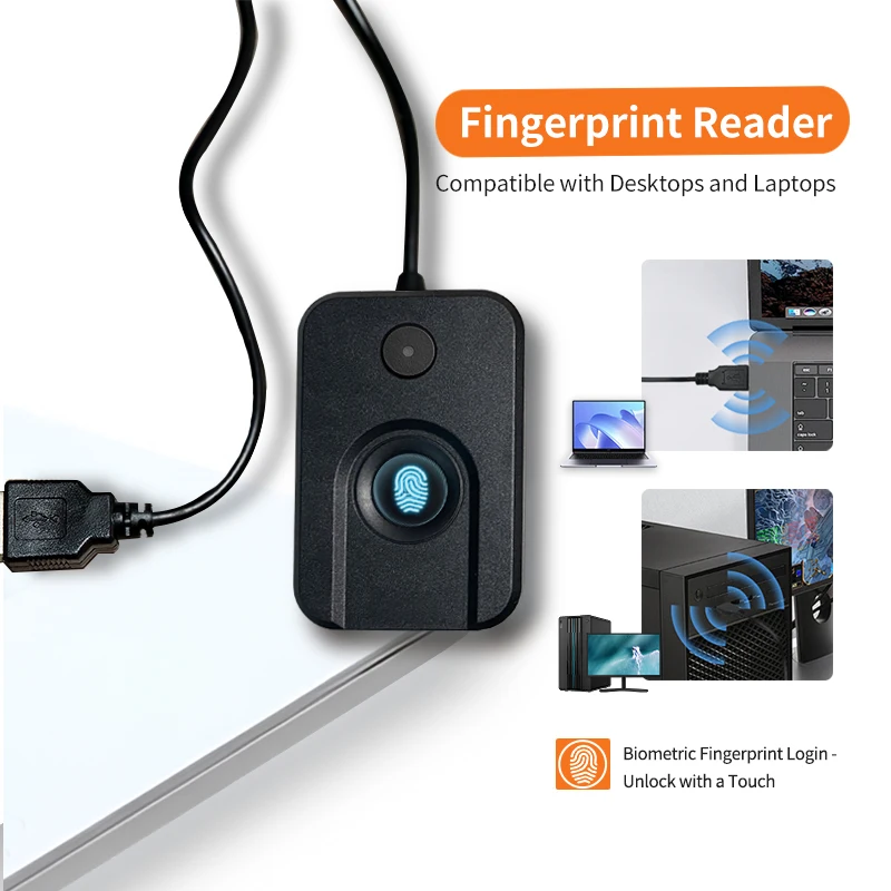 New Windows 10 11 Hello Biometric Fingerprint Login USB Reader Scanner Module Device Biometrics Security Key Safe Account Login