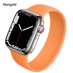 Sleek Silicone Solo Loop Wristband - L (Marigold)