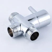 Diverter 3-Way T-Adapter Diverter Valve Polished Chrome Faucet Shower Head Arm Switch Adapter Replacement Bathroom Accessories 2
