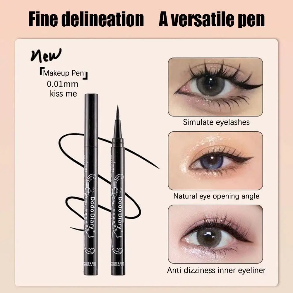 

Eyeliner Black Liquid Eyeliner Pen Waterproof Fast Eyeliner Pencil Dry Smudge Eye Head Sponge Makeup Liner Pencil No K7D6