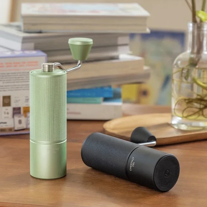 

Ручная кофемолка TIMEMORE, измельчитель каштанового цвета C3S, с двумя подшипниками, с заусенцами внутри и металлическим корпусом