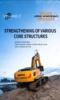 HUINA 1/14 RC All-metal Excavator 2.4GHZ 23CH Wireless Remote Control Multi-function Engineering Vehicle Model Boy Toys Gifts 4
