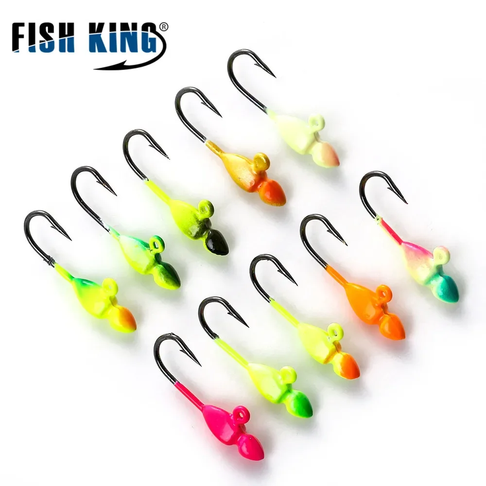 

Рыболовная приманка FISHKINGIce, маленькая свинцовая головка для подледной рыбалки, крючок, 10 шт., аксессуары, крючок