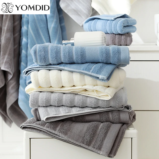 100% Cotton Bath Towels Set Soft Bath Towels Highly Absorbent Bathroom  Towels for Adults Solid