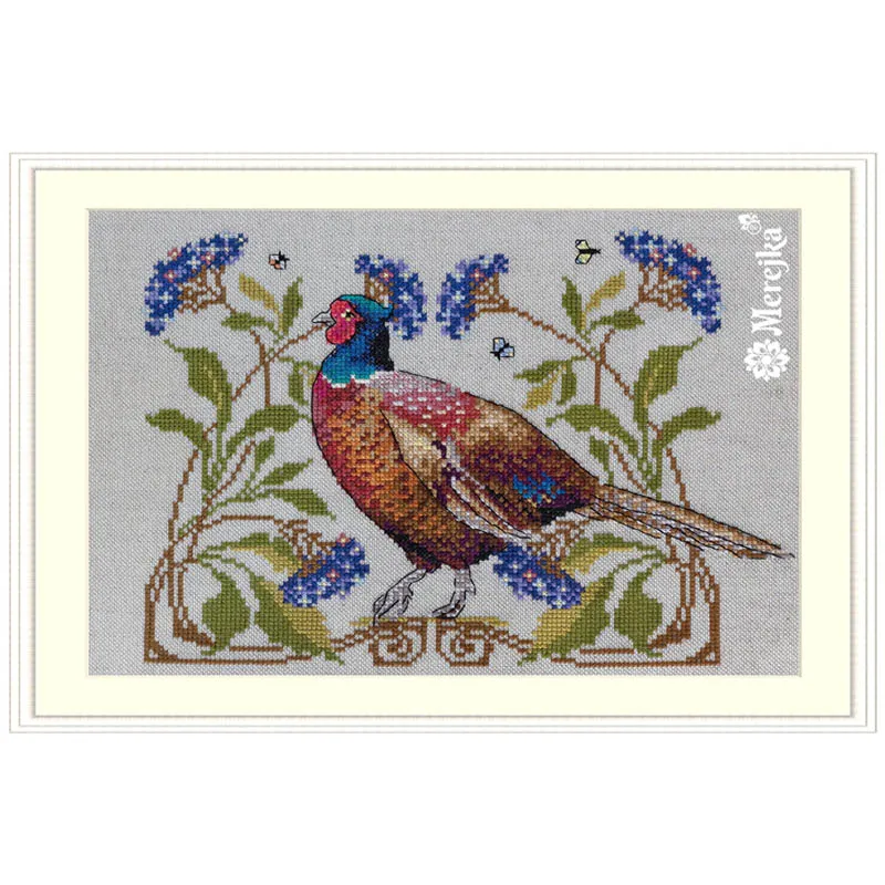 Quality Beautiful Counted Cross Stitch Kits Embroidered Home Decoration Pheasant Merejka K-149