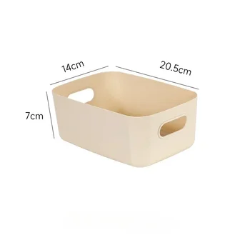 เดสก์ท็อปกล่องเก็บหอพัก Sundries พลาสติกกล่องเก็บเครื่องสําอางห้องน้ําห้องครัว Sorting Storage ตะกร้าถัง 9