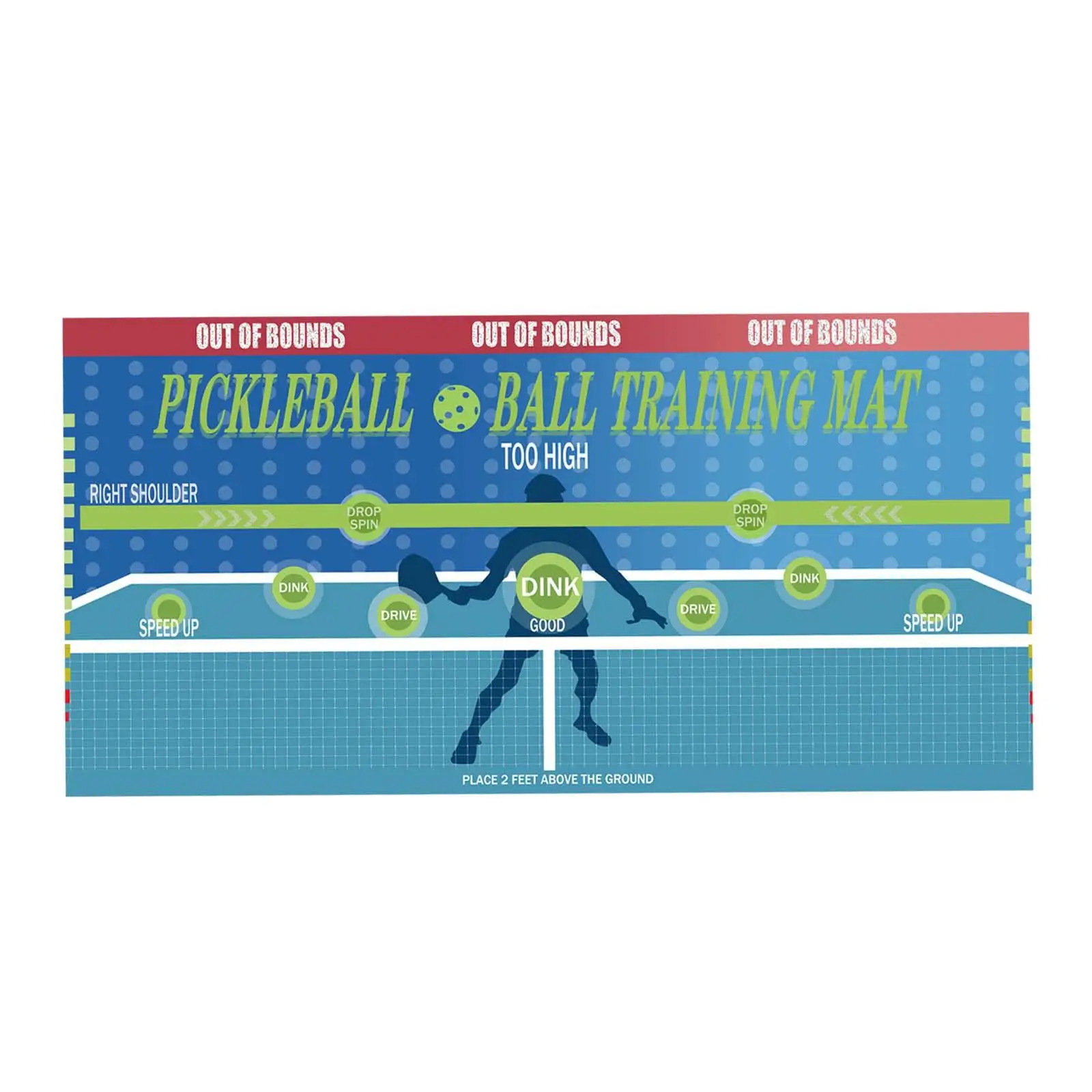 Pickleball Dink Pad for Wall Pickleball Practice Rebounder for Men Women Official Dink Pad Indoor Outdoor Exercise Yard