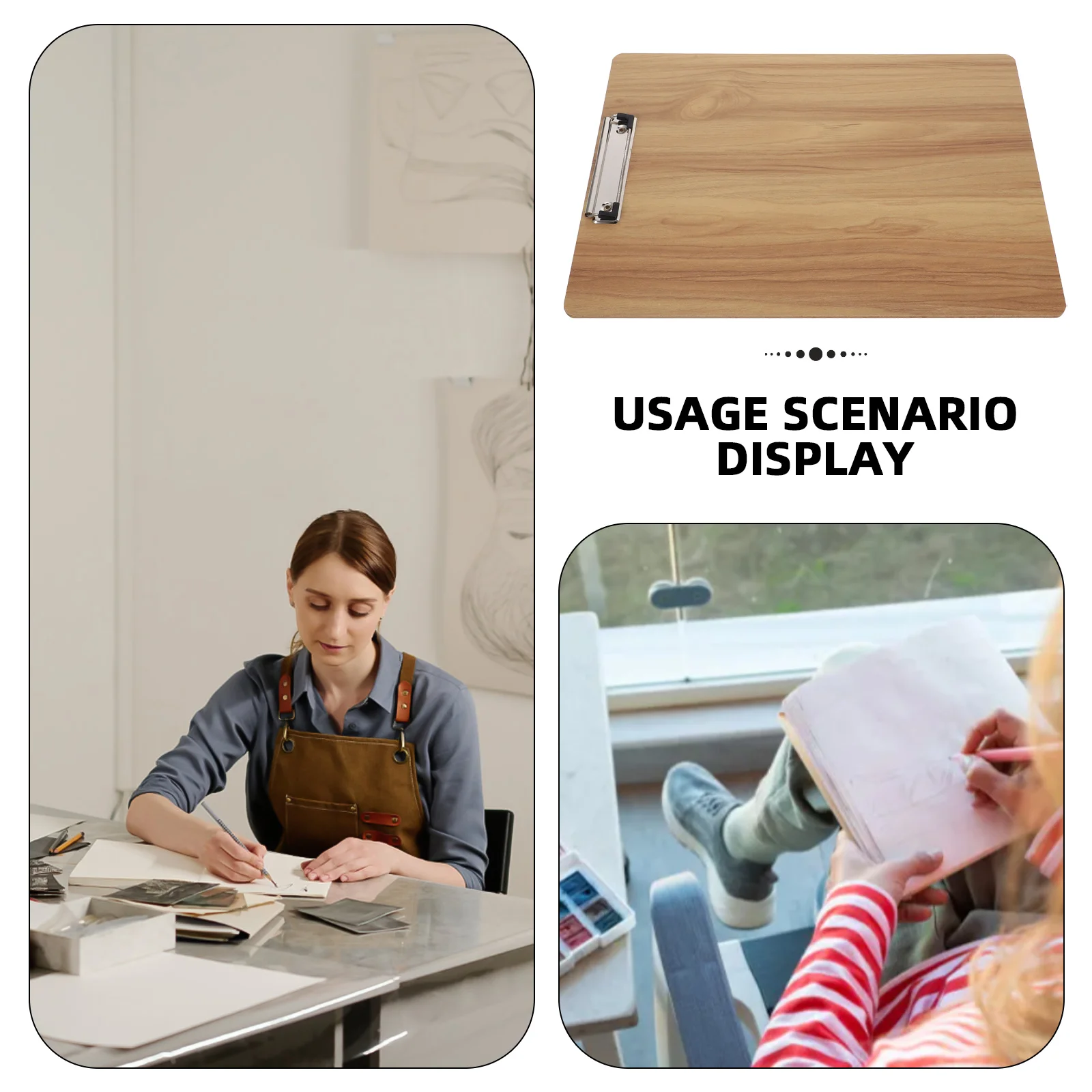 Portable Sized Drawing Board With Clip For Sketching Wooden Sketchboard Artist Easel Indoor Outdoor Student Supplies