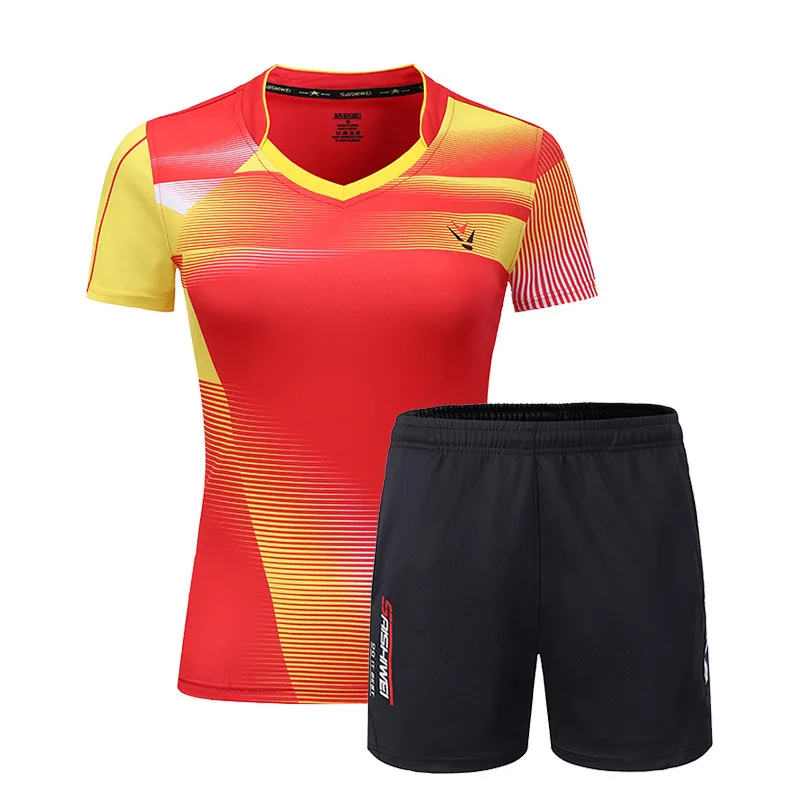 Tennis clothes badminton sport shirt,pingpong Tshirt,huttlecock jerseys sportswear tracksuit Men/Women shirt + shorts 3867