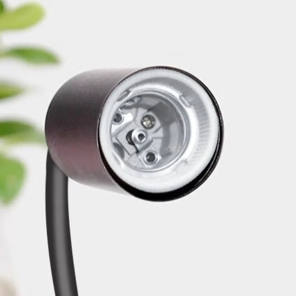 25W/50W/75W Turtle Basking Lamp Curved Long Holder Clip-on Lamp Holder Reptile Heat Lamp Rotating Pet Heat Bulb