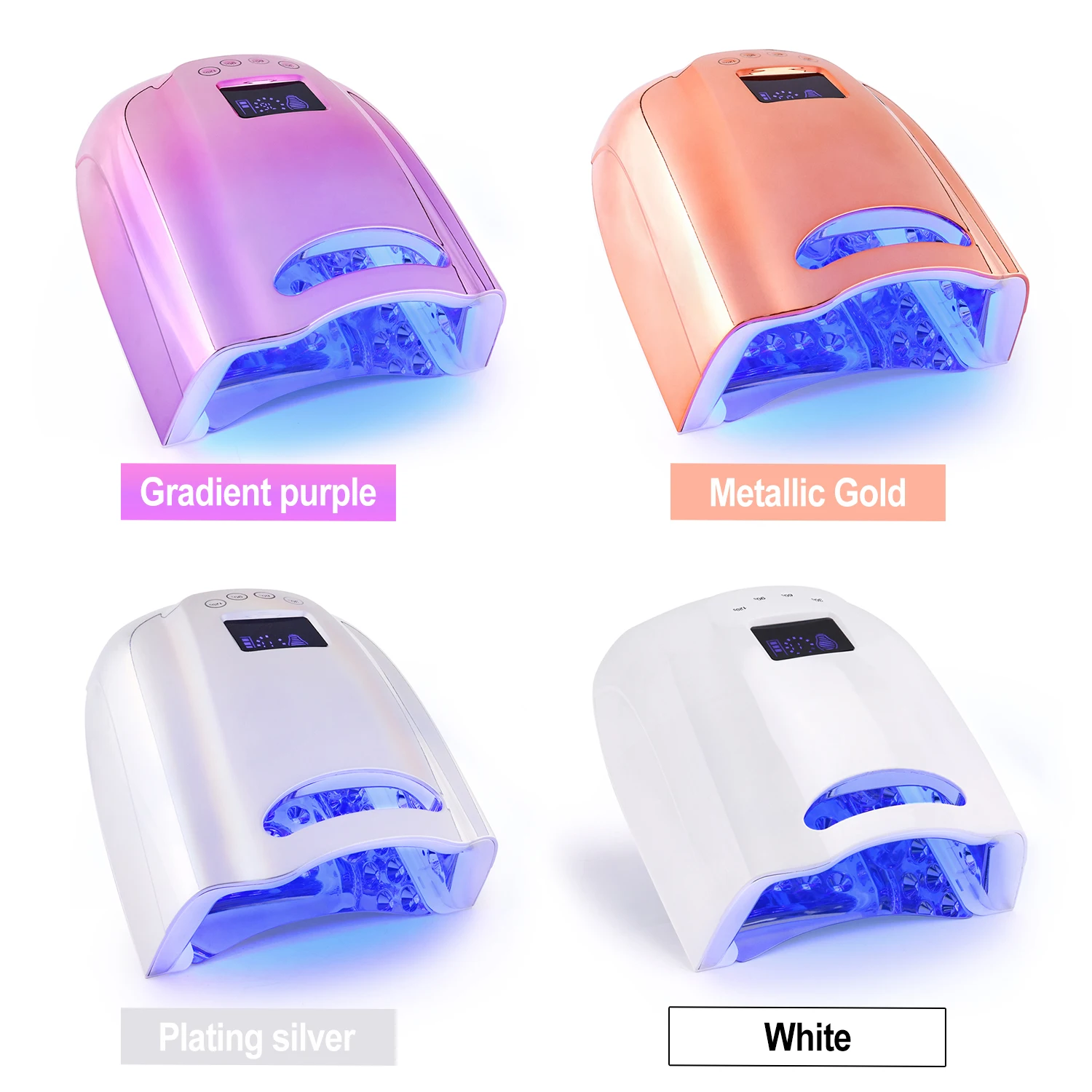 New 128W Rechargeable LED UV Lamp Wireless Battery Manicure Pedicure Powerful Curing Light Cordless Nail Dryer Fast Drying Gel