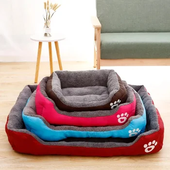 Pet Large Dog Bed Warm House Candy-colored Square Nest Pet Kennel For Small Medium Large Dogs Cat Puppy Plus Size Dog Baskets 2