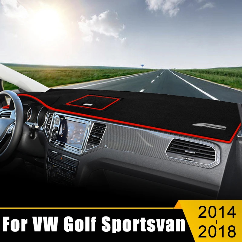 

Car Accessories For Volkswagen VW Golf Sportsvan 2014 2015 2016 2017 2018 Dashboard Cover Avoid Light Sun Shade Anti-UV Carpets
