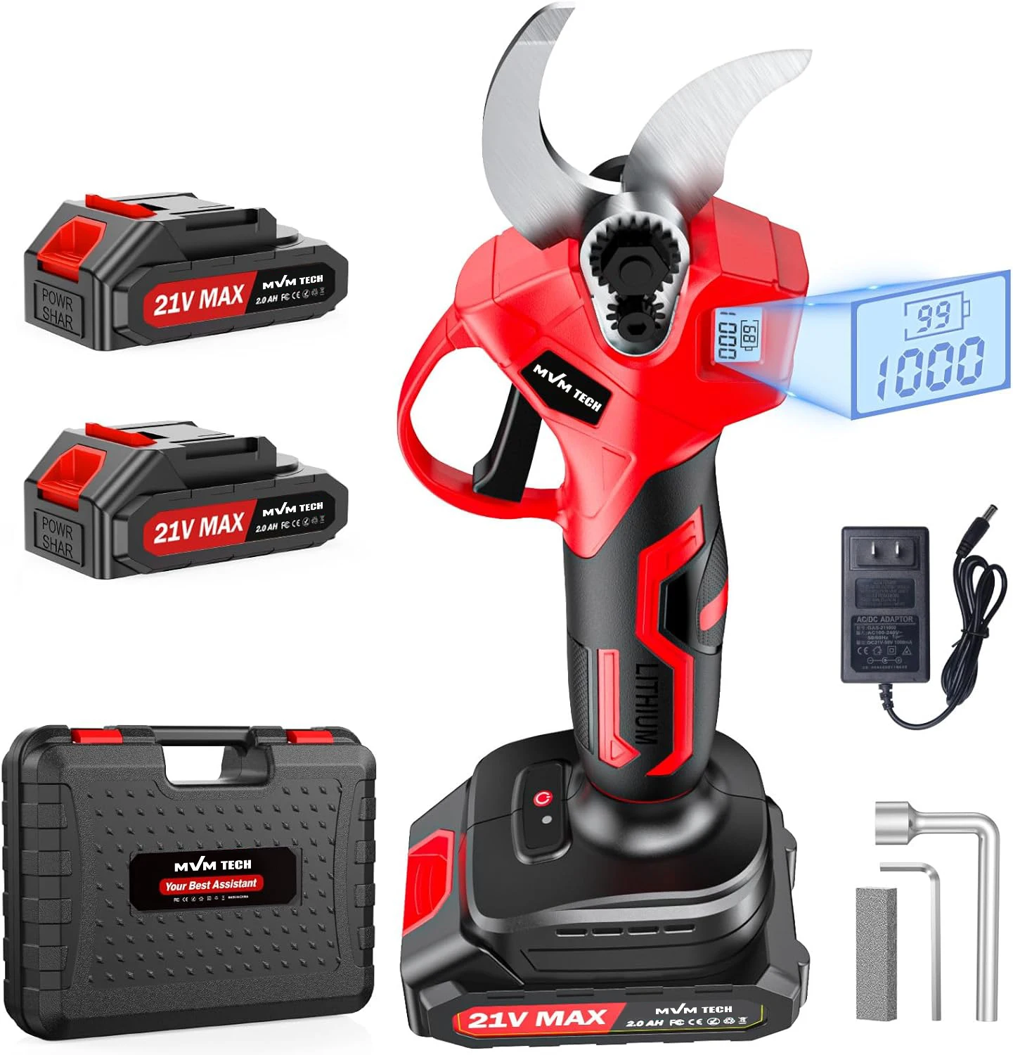 Rechargeable Pruner Cordless Battery Powered Electric Pruning Power Shear Scissors For Fruit Tree
