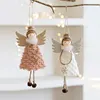 New Christmas Girl Ballet Angel Christmas Tree Pendant Mouse Doll Pendant  Plush Hanging Xmas Decoration Charms New Year Gifts 3