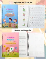 French Magic Practice Copybook Free Pen Preschools Kids Calligraphy Notebook Children Reusable Français Writing Book Ages 3-8 2
