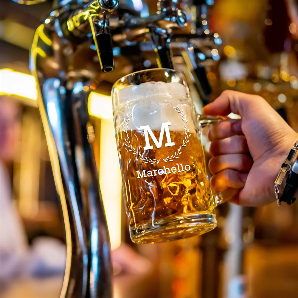 Personalized Gifts For Men Engraved Glass Beer Mug Beer Gifts Father's Day Birthday Present Him Dad Brother,glass cup