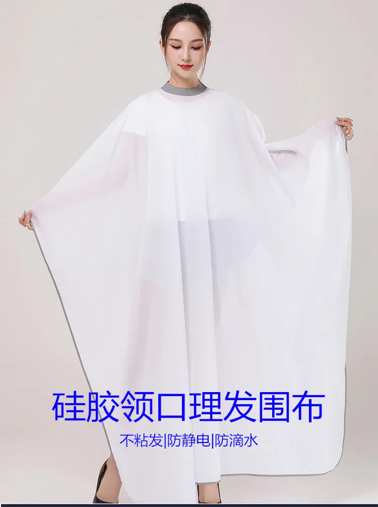 Silicone Collar Hair Cloth Wrap Waterproof Hairdresser Apron Cutting Cape Hair Salon Gown Apron Shop Barber Accessories