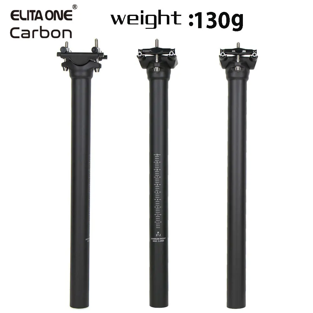 

ELITA ONE Carbon Seat Post 27.2/30.9/31.6mm MTB/Road Biike Carbon Fiber Seatpost Titanium Screws Light 130g Seat Tube