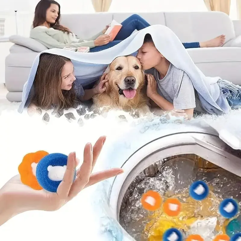 Anti-Hair Laundry Washing Balls Sponge Cleaning Balls for Lint Removal Anti-Tangle Clothes Washer Laundry Machine Ball