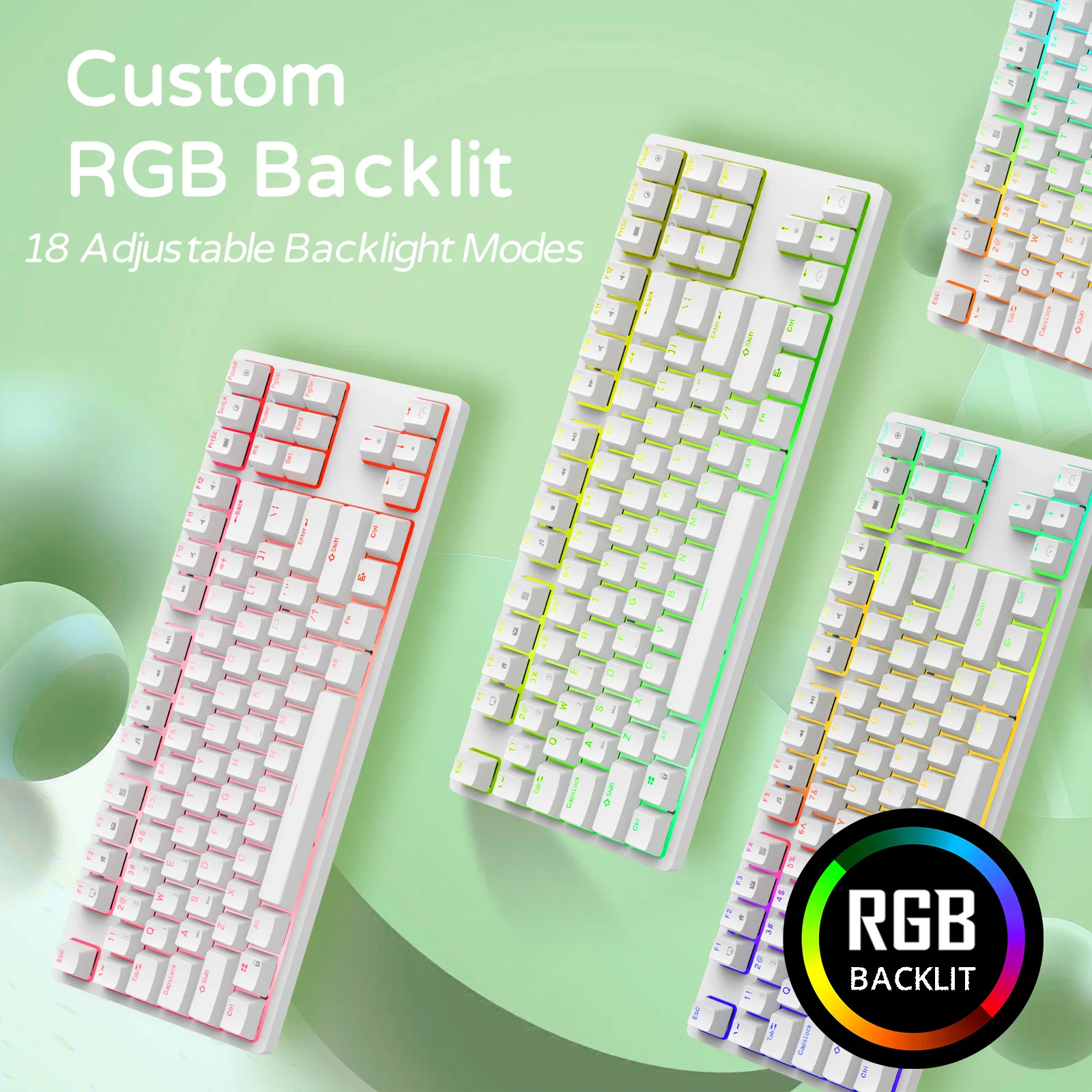 Clavier de jeu mécanique Bluetooth RVB remplaçable à chaud, compact, 68  prédire, clavier gamer sans fil, RK68(RK855), RK61 Pro 65% - AliExpress