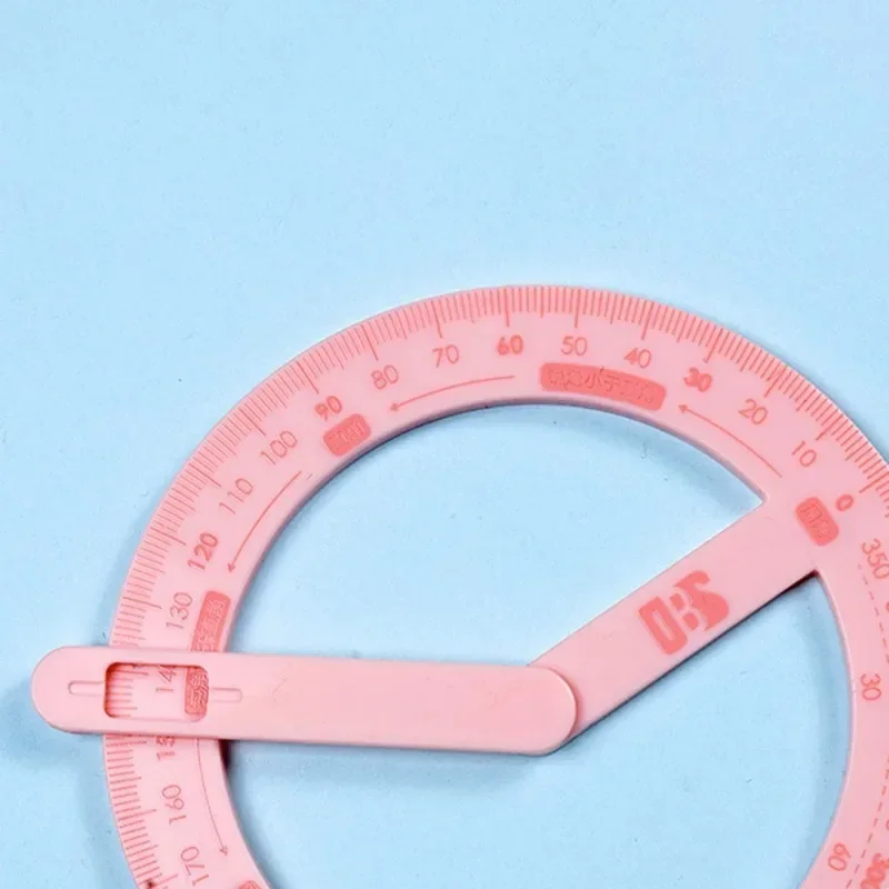 360 Degree Activity Protractor Student Angle Reader Drawing Tool Kid Teaching Materials Right Angle and Acute Drawing Stationery