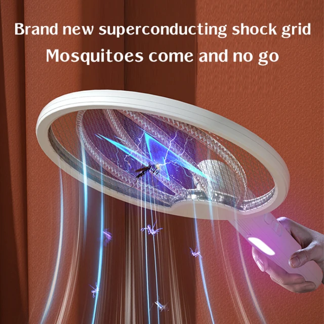 Elektromos Szúnyog Swatter 90 Fokos Forgatható Szúnyoggyilkos Lámpa Ütő Uv Light Usb Töltés Bug Zapper Csapdák Legyek - Image 4