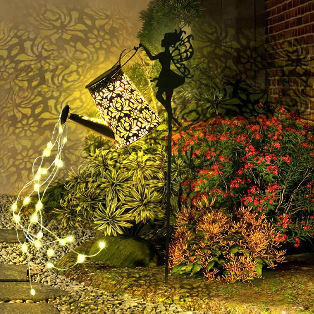 Description Picture 6 of itemOutdoor Solar Watering Can Light IP65 Waterproof Retro Metal Kettle Light Solar Garden Fairy Light for Lawn Yard Decor