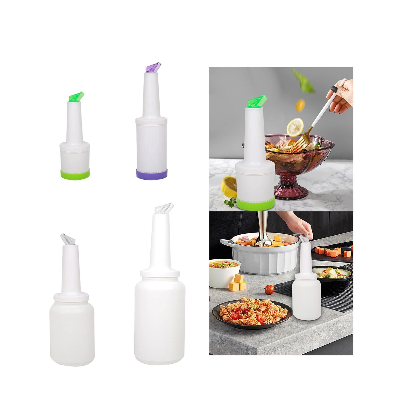Reusable Vinegars Oil Bottle Ketchup Dispenser Leakproof Seasoning Squeeze Bottle for Ketchup Liquid Condiments Mustard Kitchen condiment bottles