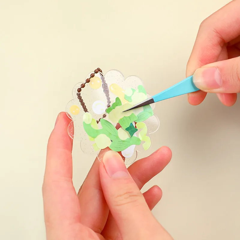 DIY 장 저널 다이어리 스크랩북 스티커 도구용 창의적인 마카롱 컬러 클립 2개 핀셋 개학 학생용품