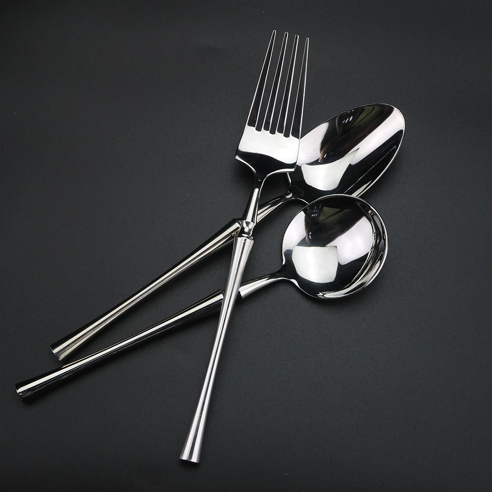 Couteau à steak, fourchette et cuillère en acier inoxydable 304 de haute qualité, épaissis, pour la vaisselle domestique ou hôtelière