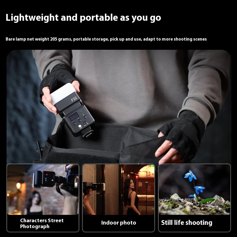 Ulanzi F32 Camera Flash Speedlite GN32 Wireless On-Camera Flash with TT-01 Trigger for Sony Canon Nikon Fuji Olympus