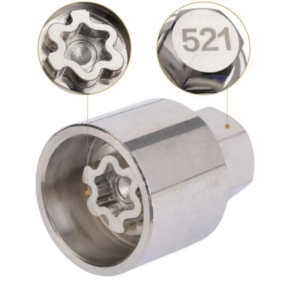 AZGIANT Car Anti-theft Wheel Bolt Lock Nut Key For VW Tiguan Multivan Variant Passat Golf Sharan Phaeton Magotan Beetle