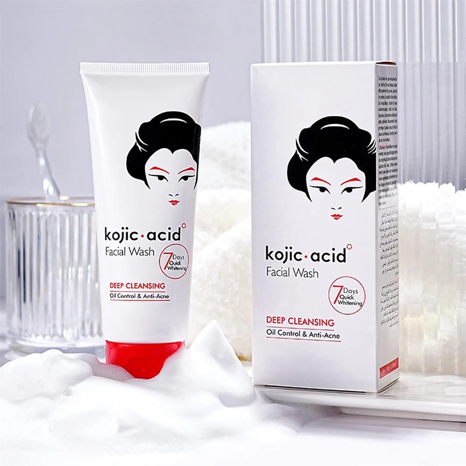 Pomya Kojic Face Wash,Deep Cleaning, Skin , Mild, Multi Function,Easy To Use,Hydrating Moisturizing,Skin Brightening For Normal