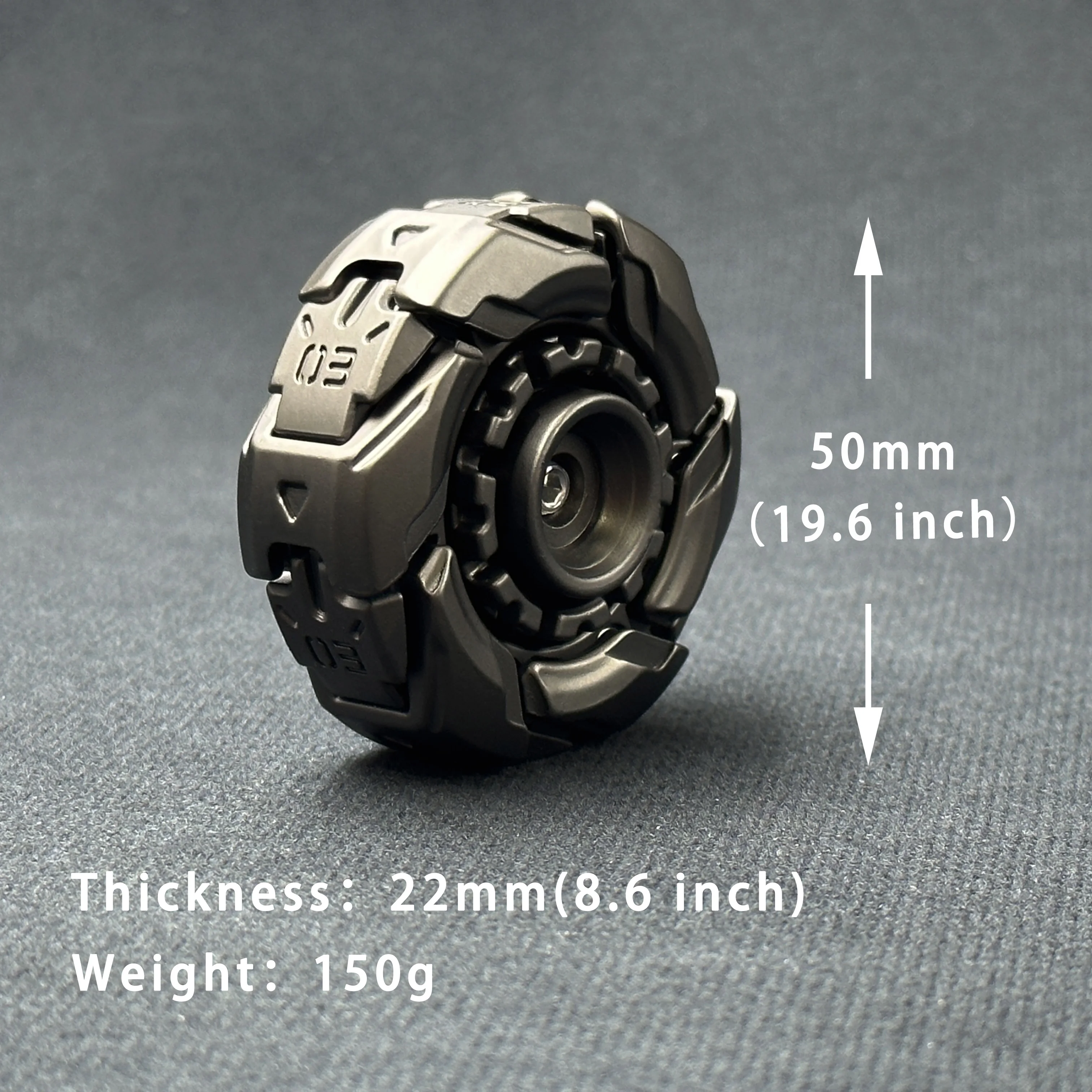 Metal Fidget Slider With Magnets - Light Up Haptic Toy For Anxiety & Stress Relief