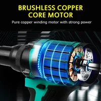 Brushless Electric Rivet Gun Cordless Rivet Nut Gun Drill Insert Automatic Riveting Tool For Makita Battery / Dayi battery 2