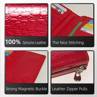 Free Gift Genuine Leather Short Wallet for Women Fashion Card Holder Money Clip Female Coin Purses Women's Mini Wallets - Image 2