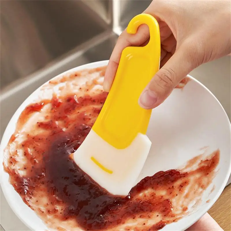 1Pcs Silicone Kitchen Scraper Cleaning Spatula for Food Residue Stains Pot Fry Pan Dish Oil Plate Clean Brush Baking Soft Blade for Silicone Kitchen Utensils Kitchen Utensils Silicone Spatula Baking Spatula